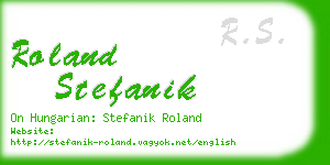 roland stefanik business card